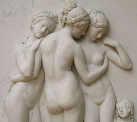 Relief sculpture of The Three Graces.